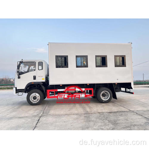 Howo AWD Offroad Field Construction Mobiler Workshop-Lkw